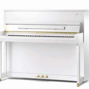 White upright Schimmel piano